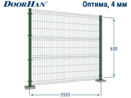 Купить 3D заборную секцию ДорХан 2535×630 мм в Костроме от 1014 руб.